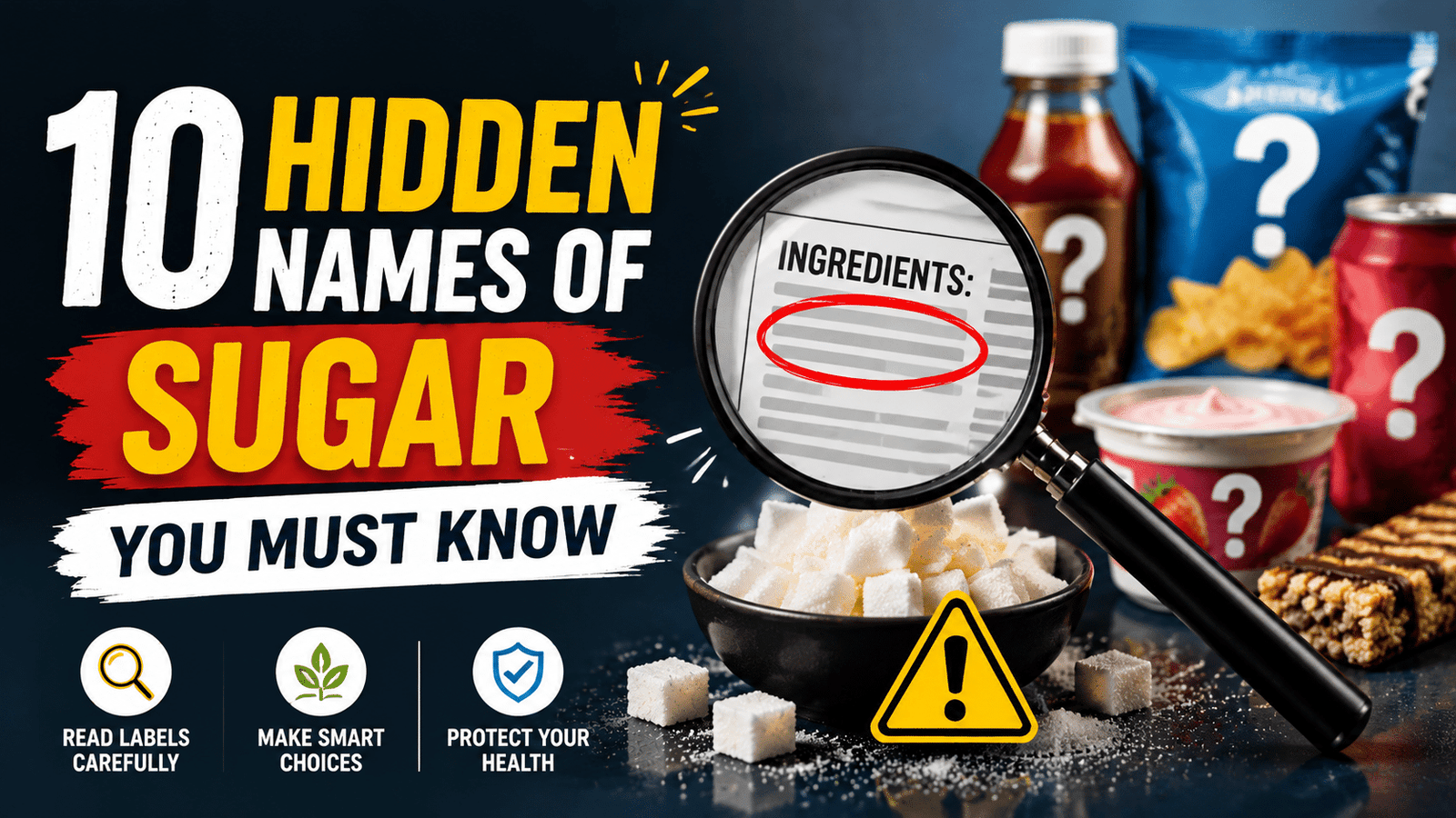 You are currently viewing 10 Hidden Names of Sugar You Must Know