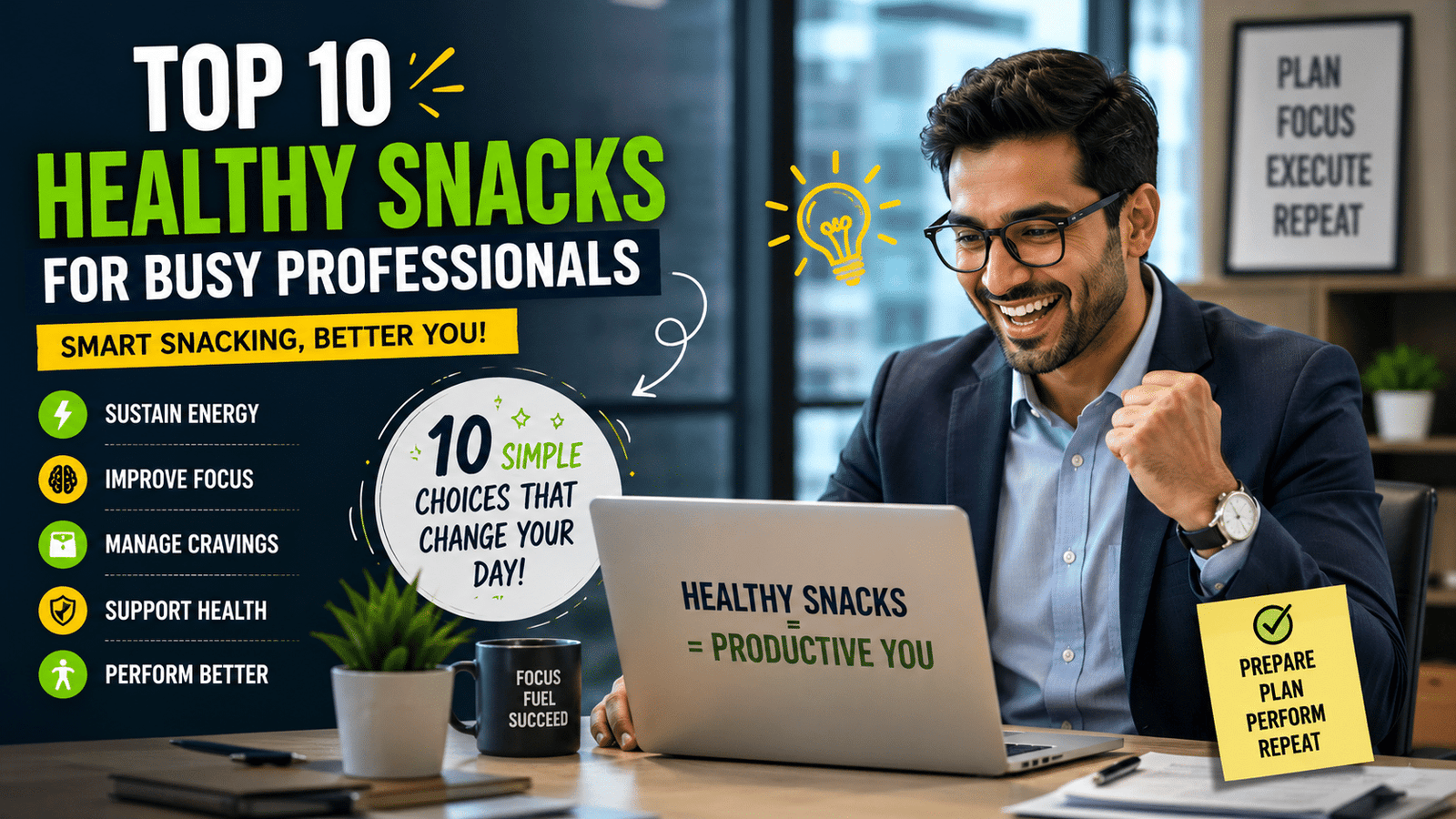 Read more about the article Top 10 Healthy Snacks for Busy Professionals